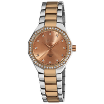 August Steiner Two-tone Diamond Ladies Watch AS8044TTR