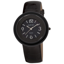 August Steiner Black Ceramic Ladies Watch AS8028BK