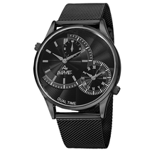 August Steiner Black Dial Men's Watch AS8168BK
