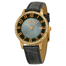 August Steiner Black Dial Rose Gold-Tone Ladies Watch AS8056RG