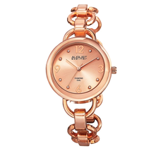 August Steiner Diamond Rose Gold-tone Dial Ladies Watch AS8132RG