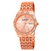 August Steiner Rose Gold-tone Dial Ladies Watch AS8177RG
