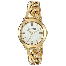 August Steiner Silver Dial Ladies Gold Tone Dial AS8222YG