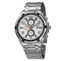 August Steiner White Dial Men's Watch AS8127SSW