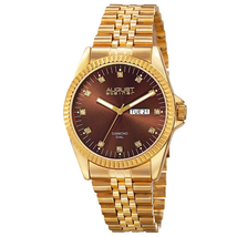 August Steiner Diamond Brown Dial Men's Watch AS8169YGBR