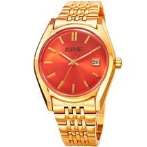 August Steiner Orange Dial Ladies Watch AS8235YGOR