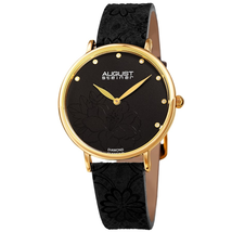 August Steiner Diamond Black Dial Ladies Watch AS8242BK