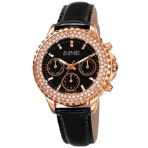 August Steiner Diamond Black Dial Ladies Watch AS8267BK