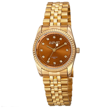 August Steiner Diamond Brown Dial Ladies Watch AS8170YGBR