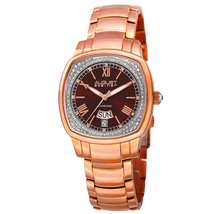 August Steiner Diamond Brown Dial Ladies Watch AS8193RGBR