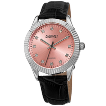 August Steiner Diamond Pink Dial Ladies Watch AS8277BK