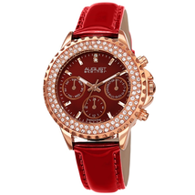 August Steiner Diamond Red Dial Ladies Watch AS8267RD
