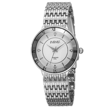 August Steiner Diamond Silver-tone Dial Ladies Watch AS8178SS