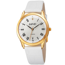 August Steiner Diamond Silver-tone Dial Ladies Watch AS8208WT