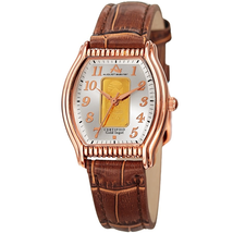 August Steiner Silver-tone Dial Ladies Watch AS8225RGBR