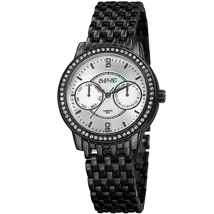 August Steiner Silver-tone Dial Ladies Watch AS8228BK