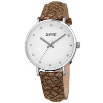 August Steiner White Dial Ladies Watch AS8258SS