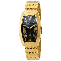 Bertha Laura Black Engraved Sunray Dial Gold-tone Ladies Watch GIOGFAR004