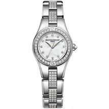 Baume et Mercier Baume and Mercier Mother of Pearl Diamond Stainless Steel Ladies Watch 10092