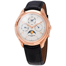 Baume et Mercier Clifton Silver Opaline Dial Automatic Men's Perpetual Calendar Watch MOA10306