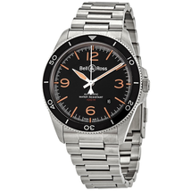 Bell and Ross Heritage Automatic Black Dial Men's Watch BRV292-HER-ST/SST