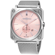 Bell and Ross Novarosa Pink Sunray Diamond Dial Ladies Watch BRS-PK-ST-SST BRS-PK-ST/SST