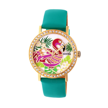 Bertha Luna Crystal Engraved Mother of Pearl Dial Ladies Watch BR7703