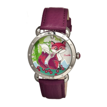 Bertha Vivica Fox Mother of Pearl Dial Purple Leather Strap Ladies Watch REIRN3502
