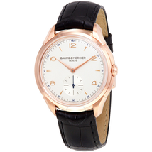 Baume et Mercier Baume and Mercier Clifton Silver Dial 18kt Rose Gold Men's Watch 10060 A10060