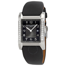 Baume et Mercier Baume and Mercier Hampton Milleis Black Dial Leather Ladies Watch 10022