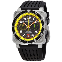 Bell and Ross Carbon Fibre Chronograph Dial Men's Limited Edition Watch BR0394-RS19/SRB
