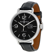 Bell and Ross WW1 Grande Date Black Dial Automatic Men's Watch BRWW196-BL-ST/SCR