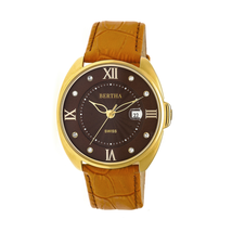 Bertha Amelia Crystal Brown Dial Ladies Watch BTHBR6306