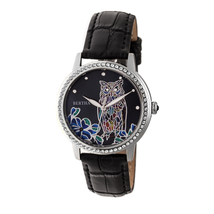 Bertha Madeline Crystal Black Dial Ladies Watch BR7104