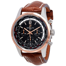 Breitling Transocean Unitime Pilot World Time Chronograph Automatic Chronometer Black Dial Men's Watch UB0510U4/BC26