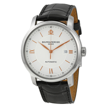 Baume et Mercier Baume and Mercier Classima Silver Dial Black Leather Automatic Men's Watch 10075