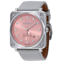 Bell and Ross Novarosa Pink Sunray Diamond Dial Ladies Watch BRS-PK-ST-DIA/SCA