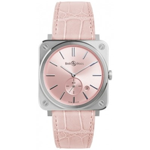 Bell and Ross Novarosa Quartz Pink Dial Ladies Watch BRS-PK-ST/SCR BRS-PK-ST/SCR