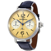 Bell and Ross Vintage Monopusher Chronograph Automatic Ivory Dial Men's Watch BRWW1-MONO-IV BRWW1-MONO-IVO/S