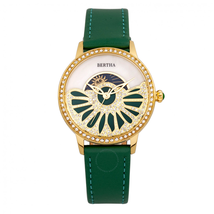 Bertha Adaline Crystal White Mother of Pearl Dial Ladies Watch BR8204