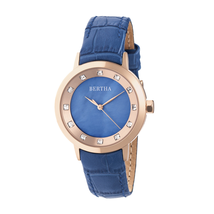 Bertha Cecelia Crystal Blue Dial Ladies Watch BR7505