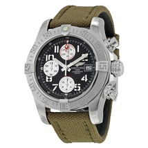 Breitling Avenger II Automatic Chronograph Grey Dial Military Strap Men's WatchA1338111-F564GRFT A1338111-F564-106W-A20BA.1