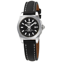 Breitling Galactic Black Dial Ladies Watch W7234812-BE49-477X-A12BA.1