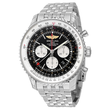 Breitling Navitimer GMT Black Dial Men's Watch AB044121/BD24 AB044121-BD24-453A