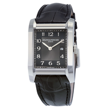 Baume et Mercier Baume and Mercier Black Dial Leather Strap Ladies Watch 10019