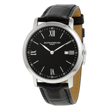 Baume et Mercier Baume and Mercier Classima Executives Black Dial Stainless Steel Men's Watch 10098