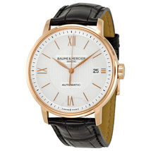 Baume et Mercier Baume and Mercier Classima Executives Silver Dial Leather Men's Watch 10037