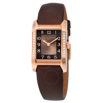 Baume et Mercier Baume and Mercier Hampton Brown Dial Diamond 18kt Rose Gold Brown Satin Ladies Watch 10093