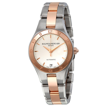 Baume et Mercier Linea Automatic White Dial Ladies Watch 10073