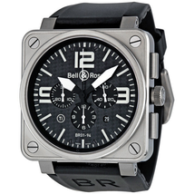Bell and Ross Aviation Black Carbon Fiber Dial Titanium Men's Watch BR0194-TITANIUM